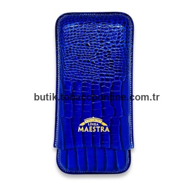 MonteCristo Linea Maestro Deri Puro Kılıfı 3lü Mavi (64Ring)