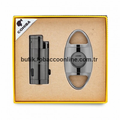 Cohiba 3 Torch Çakmak Ve Kesici Puro Seti