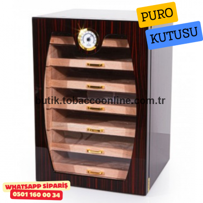 7 Çekmeceli Sedir Humidor Puro Kutusu