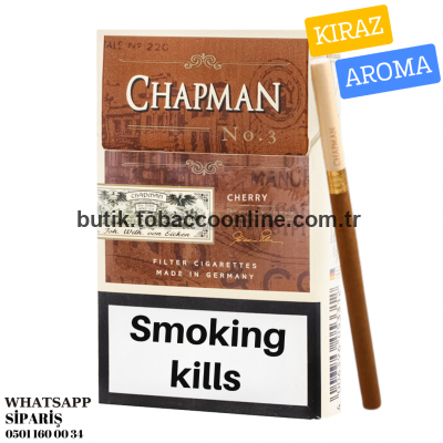 Chapman Cherry Slim Tatlı Kiraz Aromalı Sigara x10 Paket Chapman Cherry Slim Tatlı Kiraz Aromalı Sigara x10 Paket