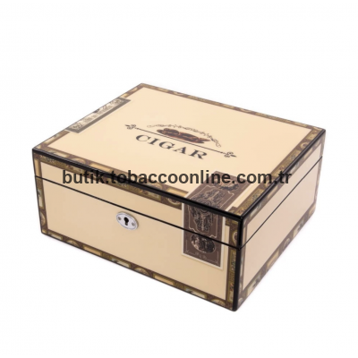 Angelo Cıgar Baskı Cilalı Humidor