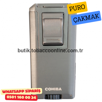 Cohiba Gunmetal Çift Torch Puro Çakmak