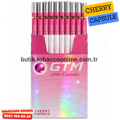 GTM Cherry Capsule Sigara (Kiraz Aroma) x10 Paket
