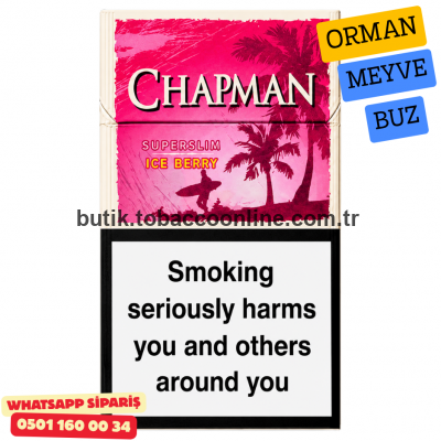 Chapman Ice Berry Süper Slim Orman Meyveli ve Buz Aromalı Sigara 1 Paket Chapman Ice Berry Süper Slim Orman Meyveli ve Buz Aromalı Sigara 1 Paket