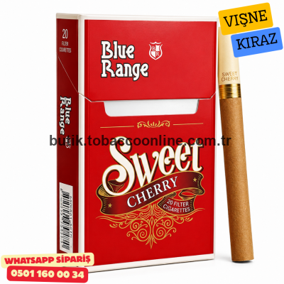Blue Range Sweet Cherry - Tatlı Kiraz Vişne Aromalı Sigara x10 Paket Blue Range Sweet Cherry - Tatlı Kiraz Vişne Aromalı Sigara x10 Paket