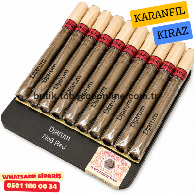 Djarum No.6 Red Karanfil & Kiraz Aromalı Sigarillo 1 Paket Djarum No.6 Red Karanfil & Kiraz Aromalı Sigarillo 1 Paket