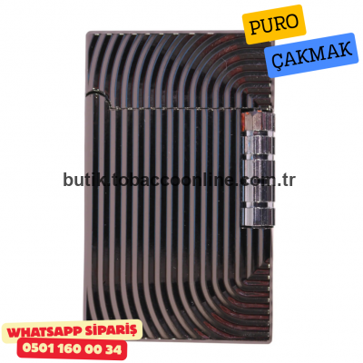 Siyah Çizgili Metal Soft Flame Puro Çakmak Siyah Çizgili Metal Soft Flame Puro Çakmak