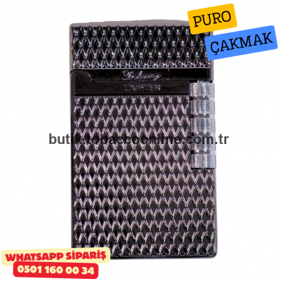 Desing Lighter Siyah Metal Soft Flame Puro Çakmak Desing Lighter Siyah Metal Soft Flame Puro Çakmak