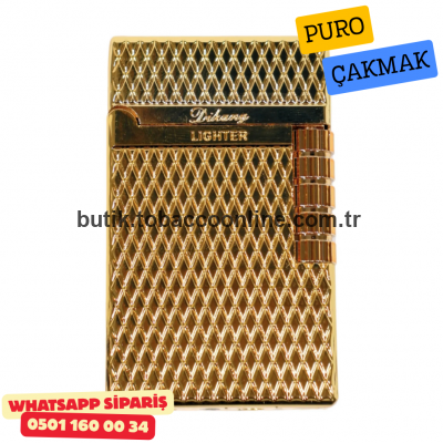 Desing Lighter Gold Metal Soft Flame Puro Çakmak Desing Lighter Gold Metal Soft Flame Puro Çakmak