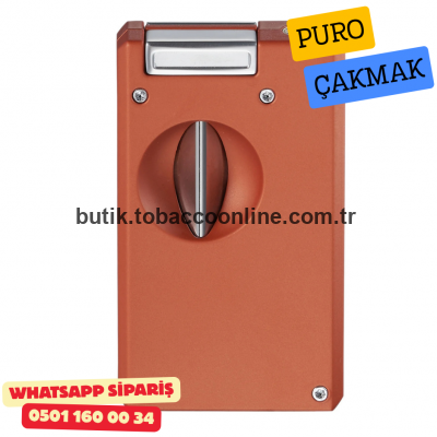 Caseti Paris Kırmızı / Krom Jet Flame Puro Çakmak (V Kesici & Delicili)