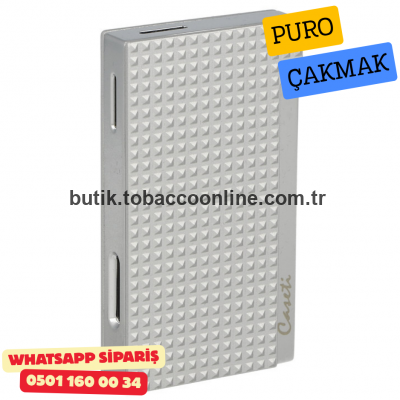 Caseti Paris Mat Gümüş Flat Flame Jet Çakmak