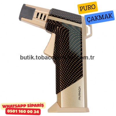 Parmida Gold Carbon 1 Torch Puro Çakmak Parmida Gold Carbon 1 Torch Puro Çakmak