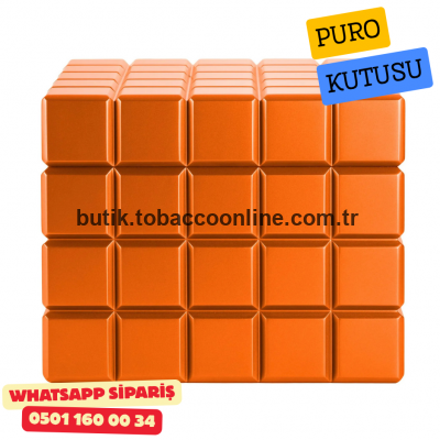 Colibri Heritage Cube Sedir Humidor Puro Kutusu (Turuncu)