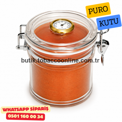 Puro Saklama Kutusu Jar Analog Nem Ölçer