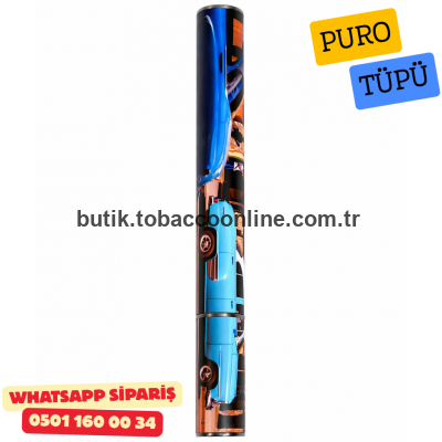 Cohiba Çakmak ve Puro Tüpü Küba Sokakları Desenli Cohiba Çakmak ve Puro Tüpü Küba Sokakları Desenli