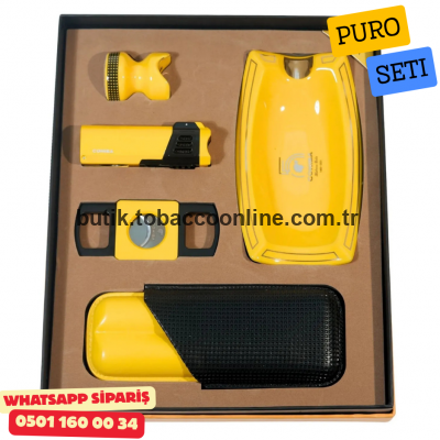 Cohiba Beşli Sarı Siyah Puro Seti