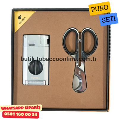 Cohiba İkili Gümüş Puro Seti 