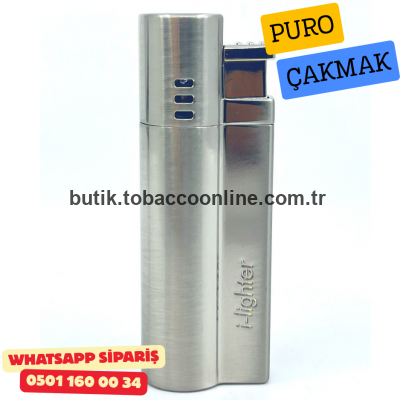 I-lighter Çift Torch Jet Alev Çakmak - Mat Gümüş Renk I-lighter Çift Torch Jet Alev Çakmak - Mat Gümüş Renk